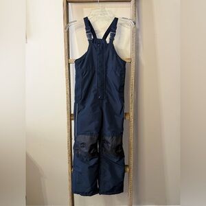 Lily & Dan Kids Navy Snow Bib Pants 6/7 Lined Zip Skiing Snowboarding